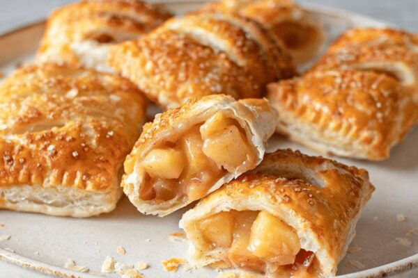 Easy & Crispy Apple Turnovers, homemade and freshly served