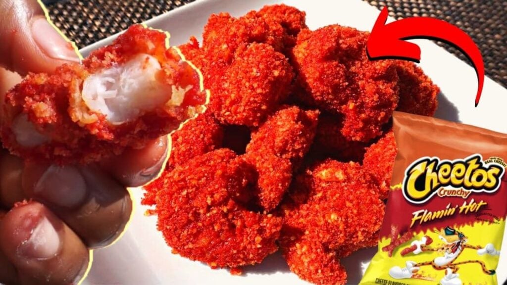 Easy-to-Make Crispy Flamin' Hot Cheetos Fried Shrimp, homemade and freshly served