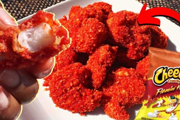 Easy-to-Make Crispy Flamin' Hot Cheetos Fried Shrimp, homemade and freshly served
