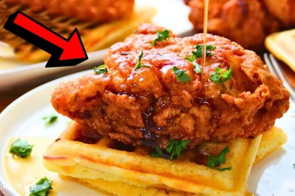 Easy-to-Make Crispy Chicken and Waffles, homemade and freshly served