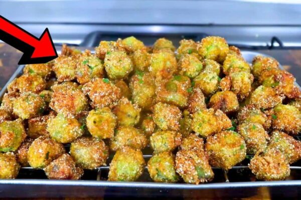Easy Southern Crispy Fried Okra, homemade and freshly served