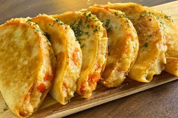 Easy Crispy Potato Tacos, homemade and freshly served