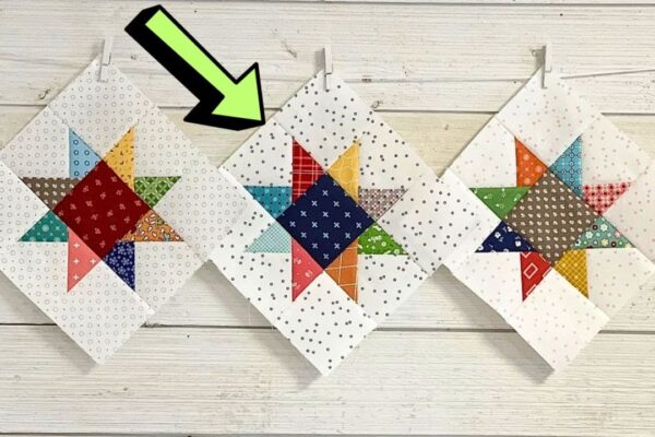 Finished a Criss-Cross Star Quilt Block, a completed DIY project
