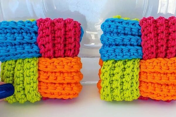 Finished How to Crochet a DIY Woven Dishcloth, a completed DIY project