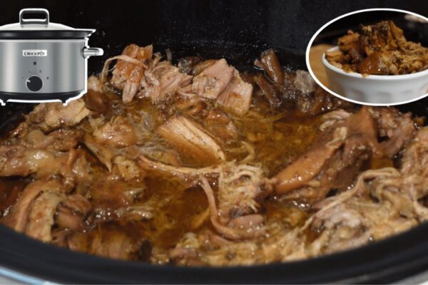 Easy Crockpot Jerk Pulled Pork, homemade and freshly served