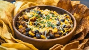 Easy Crockpot Taco Casserole, homemade and freshly served