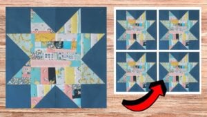 Finished a Crumble Star Quilt Block, a completed DIY project