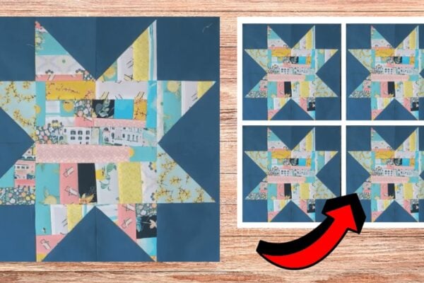 Finished a Crumble Star Quilt Block, a completed DIY project