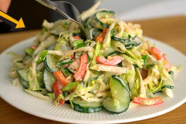 Easy Cucumber Salad Recipes, homemade and freshly served