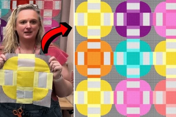 Finished a Curvy Dash Quilt Block, a completed DIY project