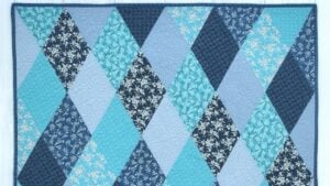 Finished Beginner-Friendly Diamond Daze Quilt, a completed DIY project