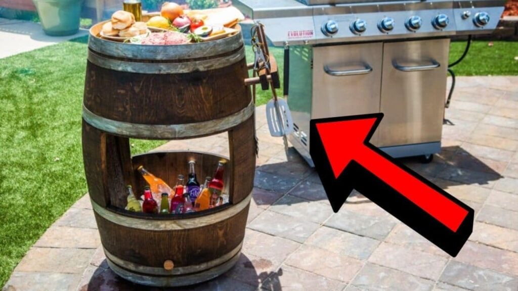 Finished Easy DIY Barrel Grill Cart, a completed DIY project