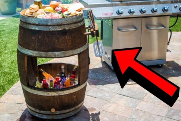 Finished Easy DIY Barrel Grill Cart, a completed DIY project