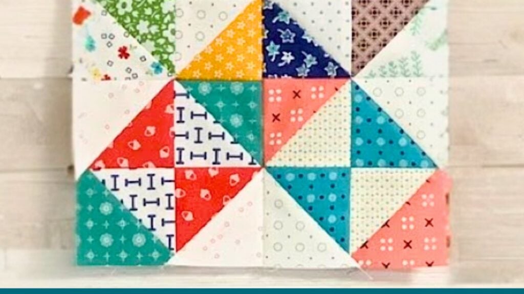 Finished Broken Dishes Quilt Block, a completed DIY project