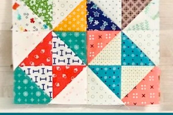 Finished Broken Dishes Quilt Block, a completed DIY project