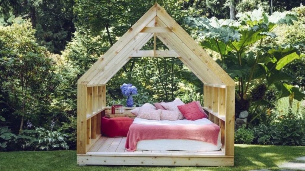 Finished Easy DIY Cabana Daybed, a completed DIY project