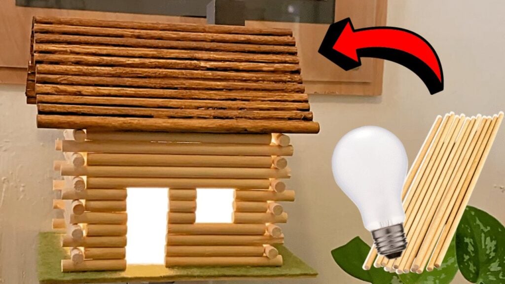 Finished Easy DIY Cabin Night Light, a completed DIY project