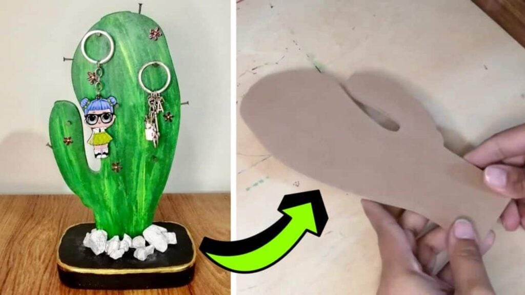 Finished a 3D Cactus Keychain Holder, a completed DIY project