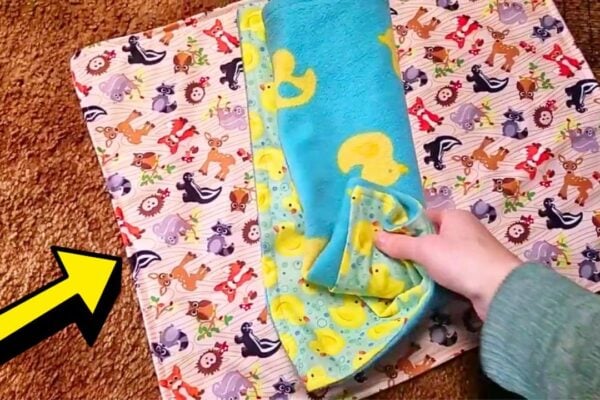 Finished Easy 5-Minute DIY Changing Pad Sewing, a completed DIY project