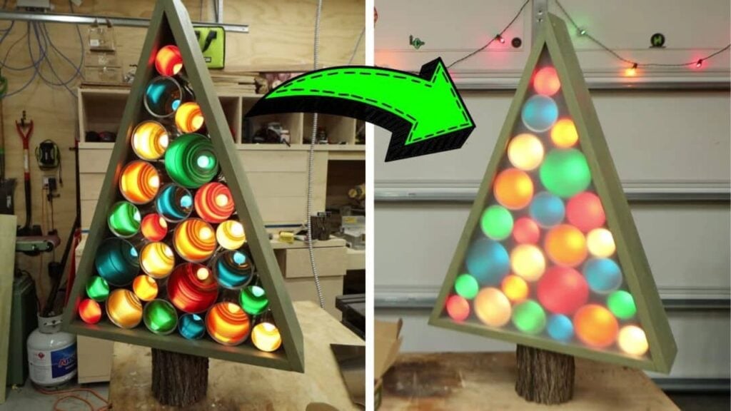 Finished How to Build a DIY Tin Can Christmas Tree, a completed DIY project