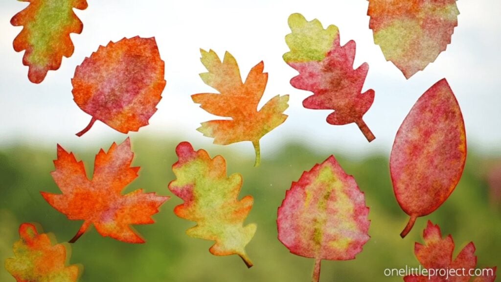 Finished Easy DIY Coffee Filter Fall Leaves, a completed DIY project