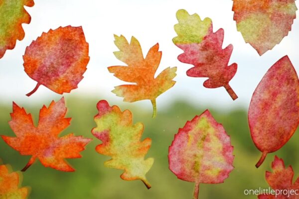 Finished Easy DIY Coffee Filter Fall Leaves, a completed DIY project