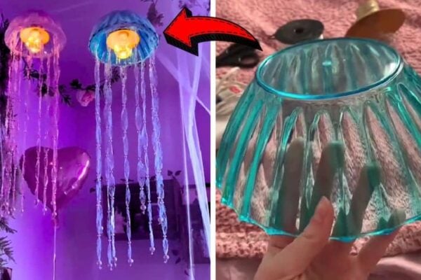Easy DIY Jellyfish Lamps Using Dollar Tree Items, homemade and freshly served