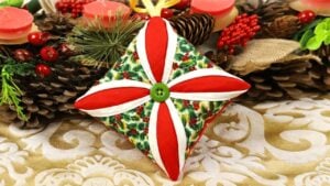 Finished Easy DIY Fabric Christmas Ornament, a completed DIY project