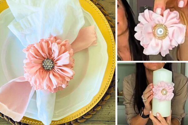 Finished Easy No-Sew Fabric Flowers, a completed DIY project