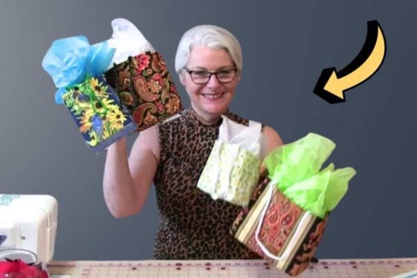 Finished Easy DIY Fabric Gift Bag, a completed DIY project