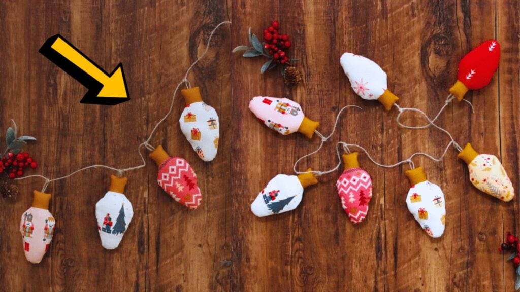 Finished Fabric Holiday Light Garland Sewing, a completed DIY project