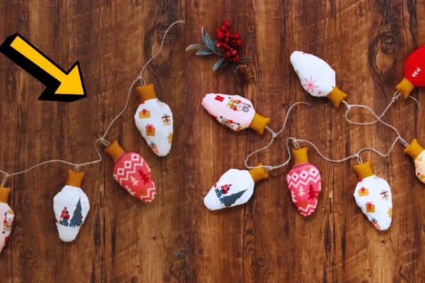 Finished Fabric Holiday Light Garland Sewing, a completed DIY project