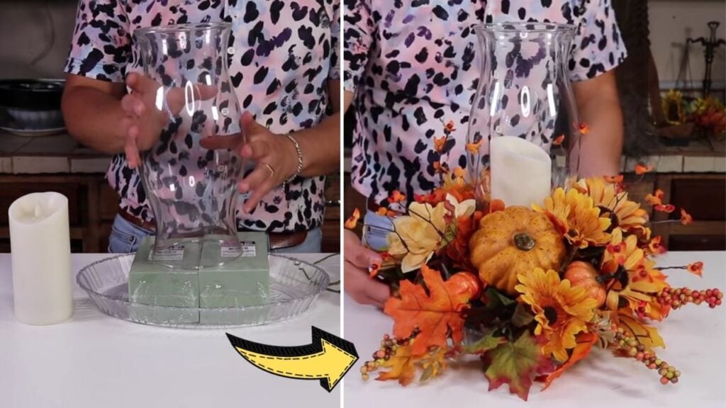 Easy DIY Fall Centerpiece On A Budget, homemade and freshly served