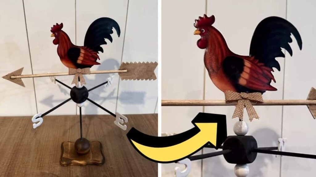 Finished a DIY Farmhouse Weathervane Décor, a completed DIY project