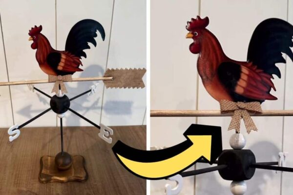 Finished a DIY Farmhouse Weathervane Décor, a completed DIY project