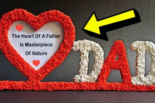 Finished Simple Handmade DIY Father’s Day Photo Frame Gift, a completed DIY project
