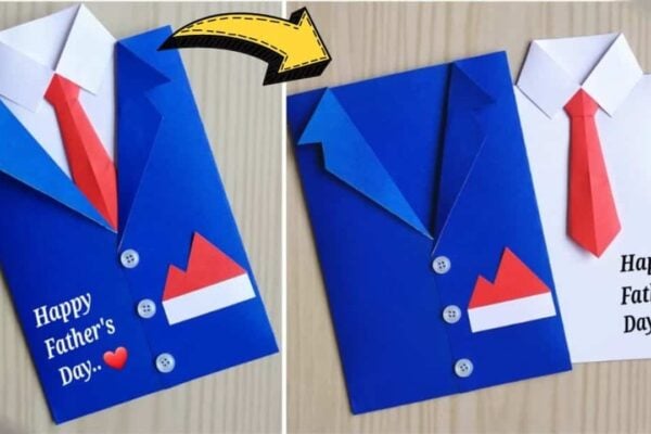 Finished Easy DIY Father’s Day Greeting Card, a completed DIY project