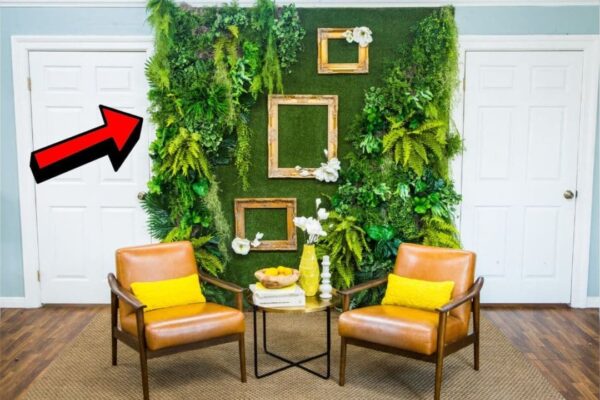 Finished a DIY Faux Living Plant Wall, a completed DIY project