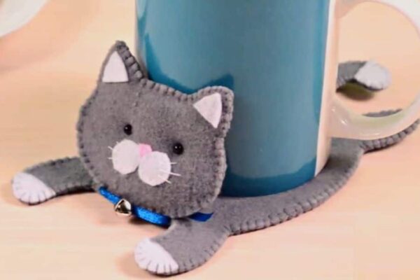 Finished Easy DIY Felt Coaster Sewing, a completed DIY project