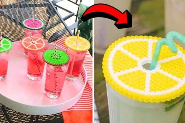 Easy DIY Fuse Bead Drink Cover, homemade and freshly served