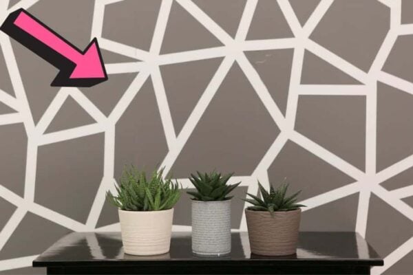 Finished Easy DIY Geometric Wall, a completed DIY project