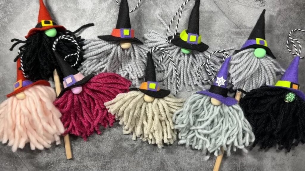 Finished Easy DIY Gnome Witches, a completed DIY project
