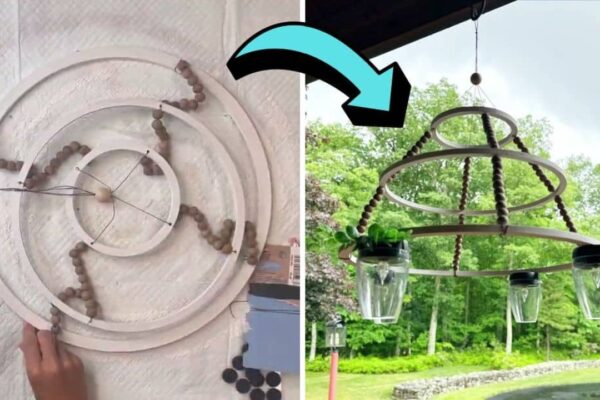 Finished a Lovely DIY Wreath Ring Chandelier, a completed DIY project