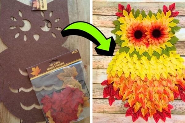 Finished Easy DIY Hanging Leaf Owl, a completed DIY project