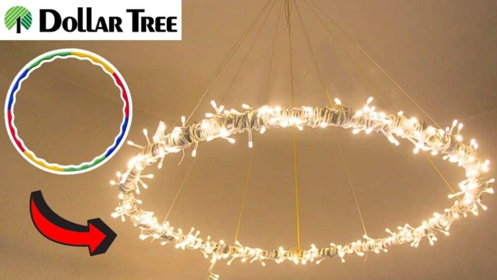 Finished Easy DIY Hula Hoop Chandelier, a completed DIY project