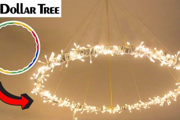 Finished Easy DIY Hula Hoop Chandelier, a completed DIY project