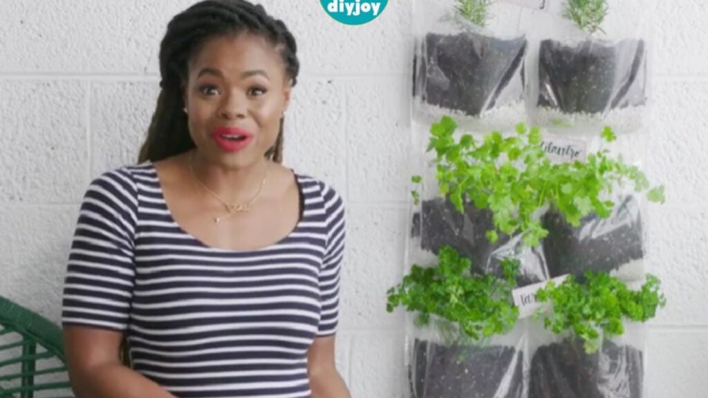 Finished Easy DIY Indoor Herb Garden in a Shoe Organizer, a completed DIY project