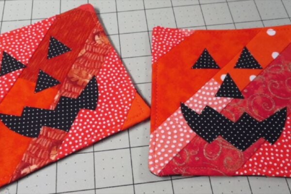 Finished Easy DIY Jack-O’-Lantern Coasters, a completed DIY project