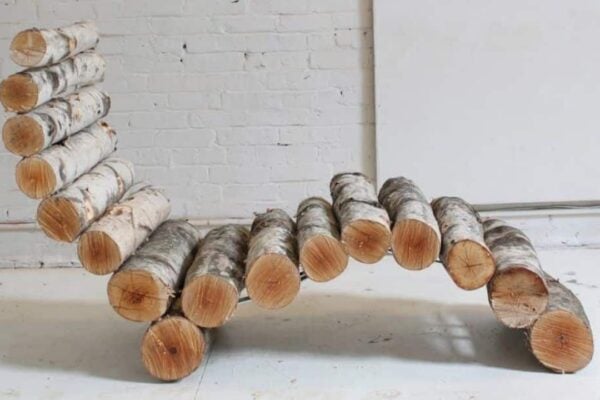 Finished Super Easy DIY Log Lounger, a completed DIY project