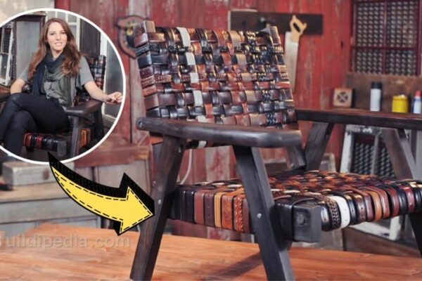 Finished Easy DIY Lounge Chair Using Old Leather Belts, a completed DIY project
